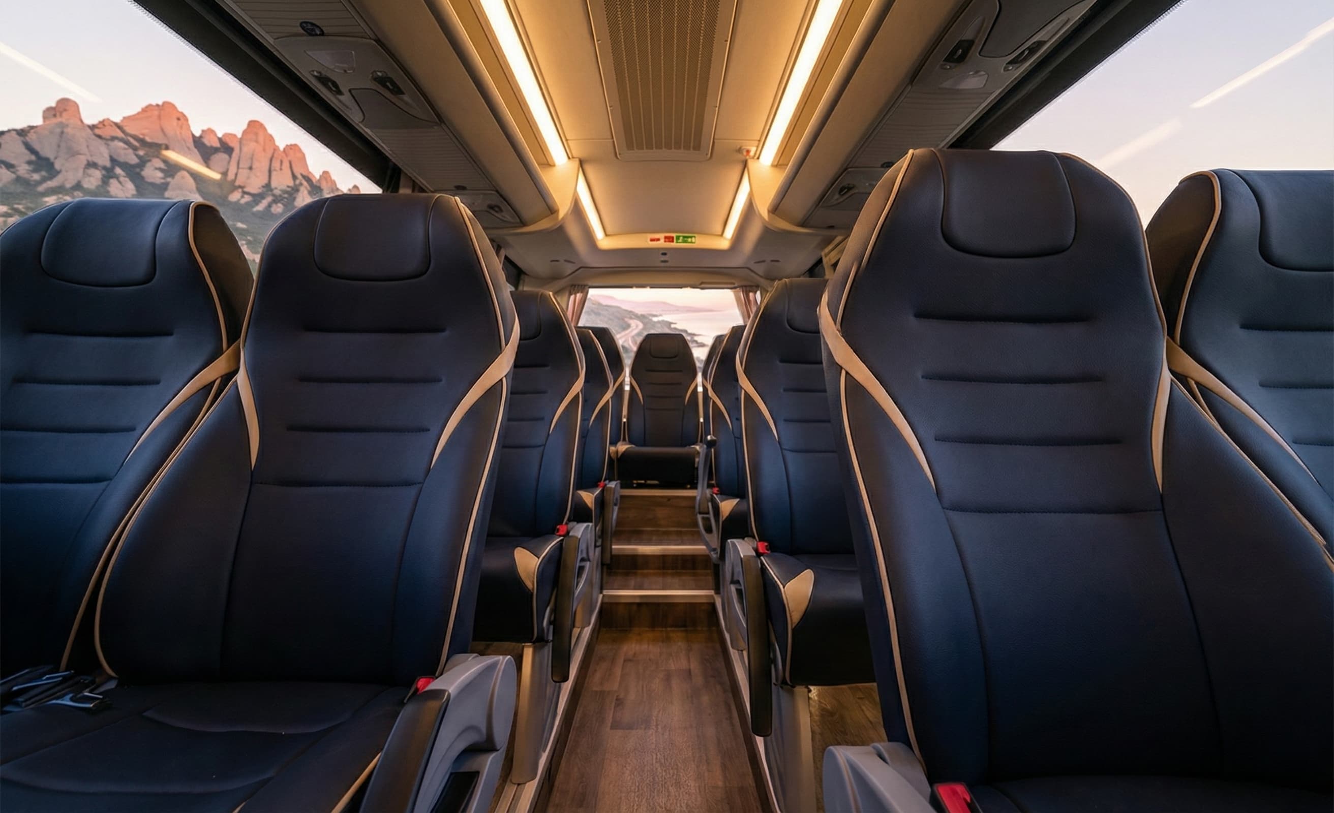 Prémium busz belső tere