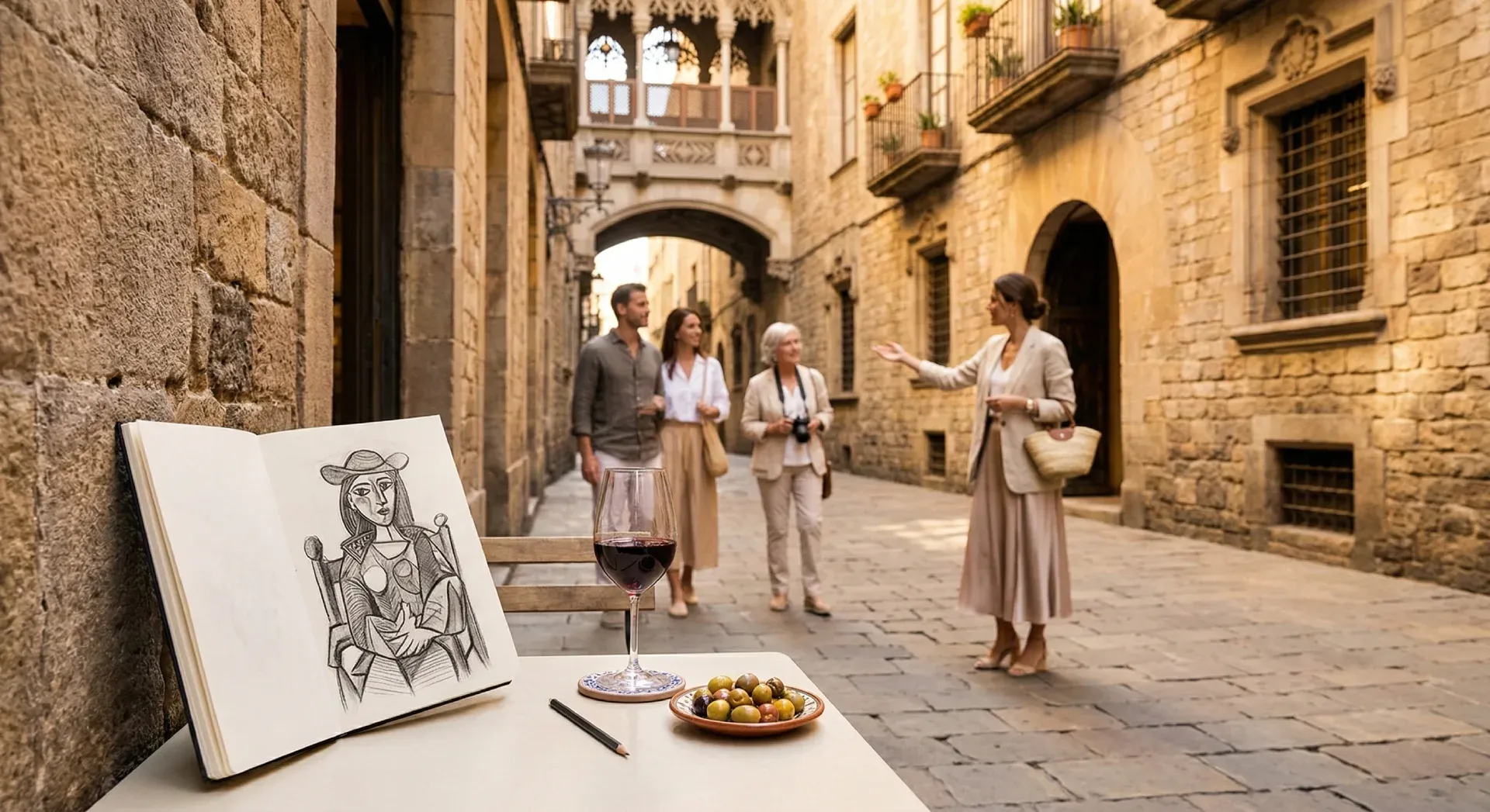 Calles artísticas con encanto en el Barrio Gótico de Barcelona
